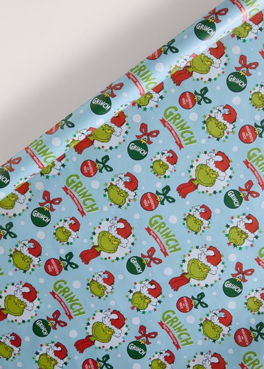 Blue Grinch Wrap Paper