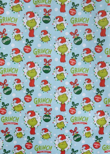 Blue Grinch Wrap Paper