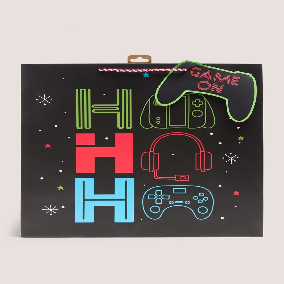 Black Gamer Large Gift Bag