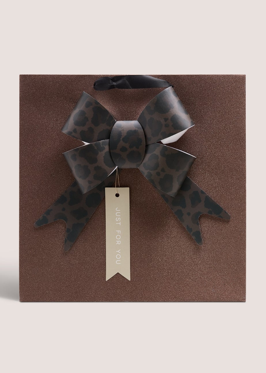 Brown Animal Print Gift Bag