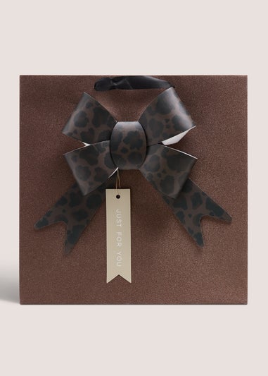 Brown Animal Print Gift Bag