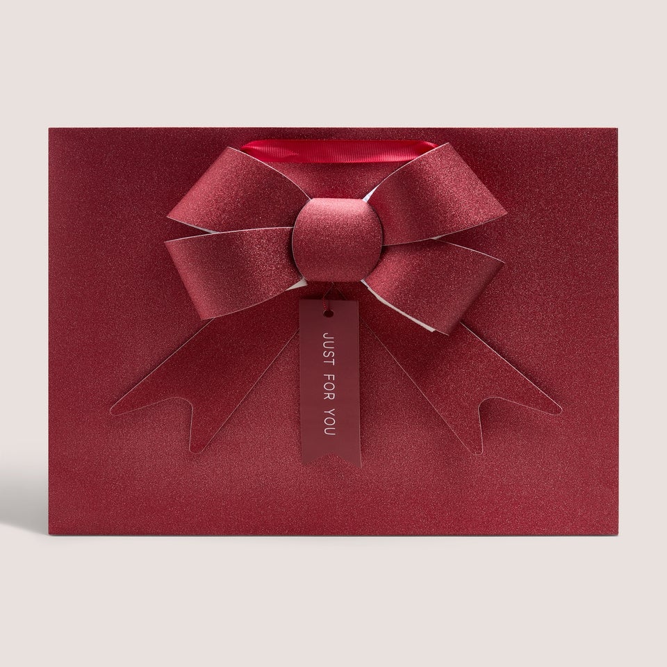 Burgundy Bow Gift Bag