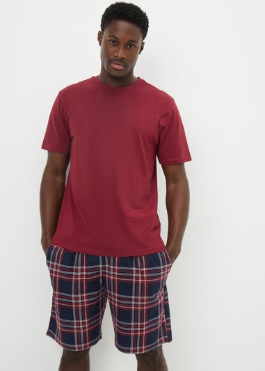 Burgundy Fleece Short Pyjama Set