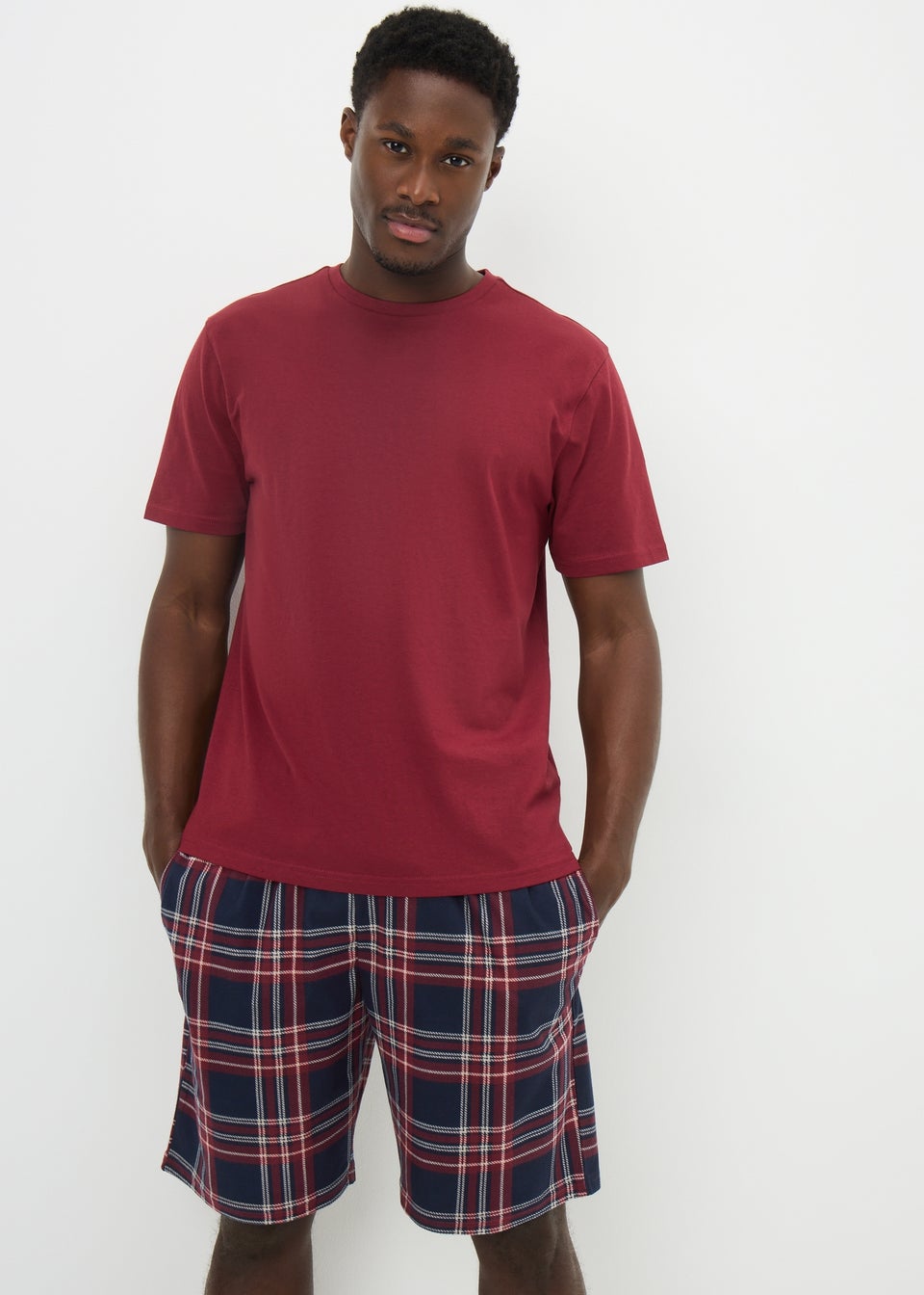 Burgundy Fleece Short Pyjama Set