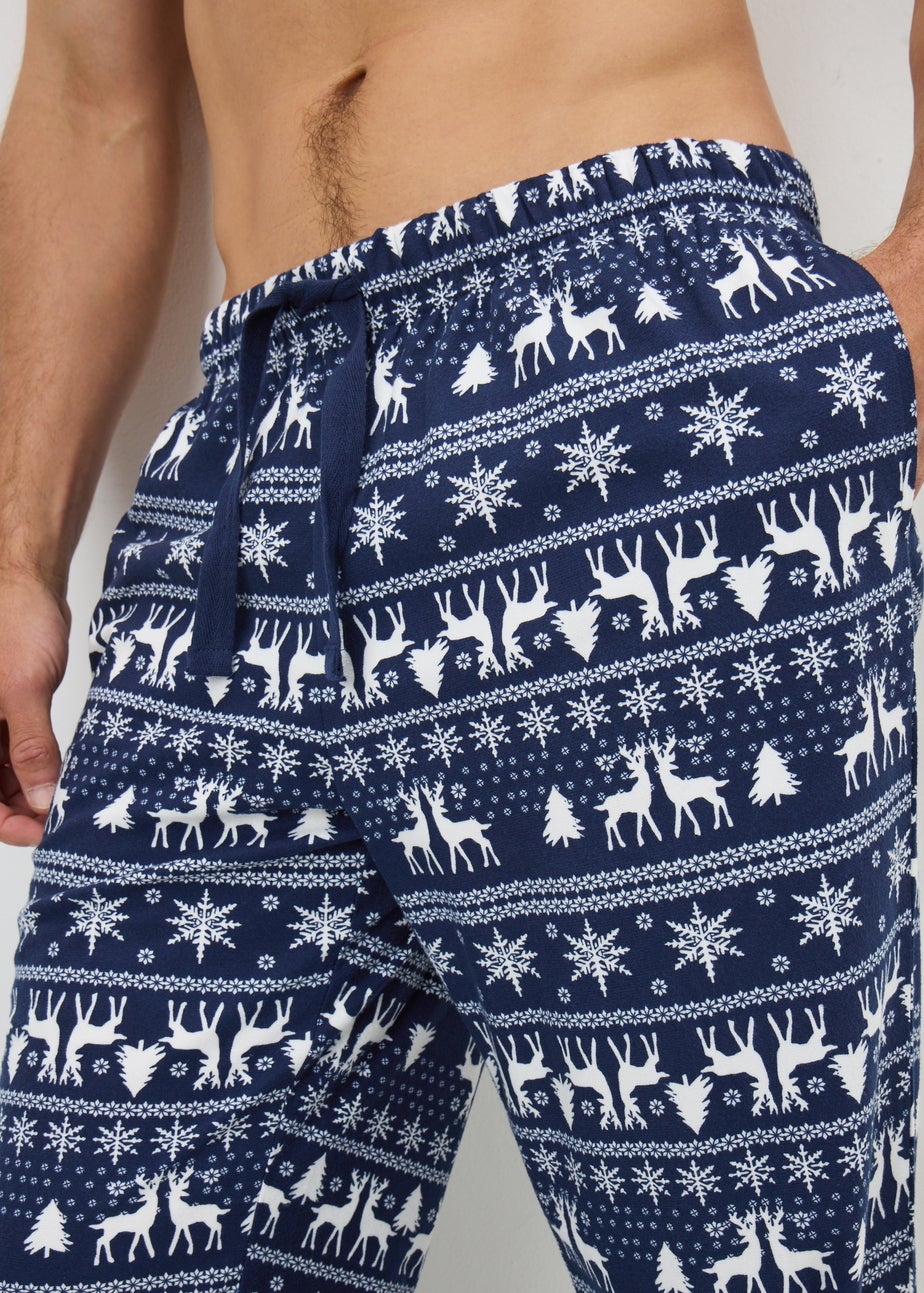 Navy Fairisle Pyjama Bottoms