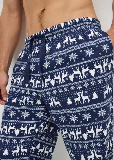 Navy Fairisle Pyjama Bottoms