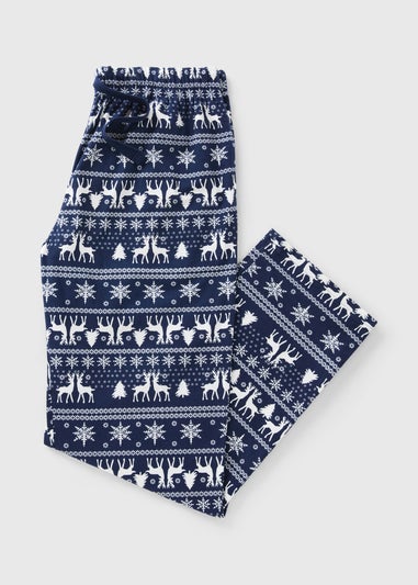 Navy Fairisle Pyjama Bottoms