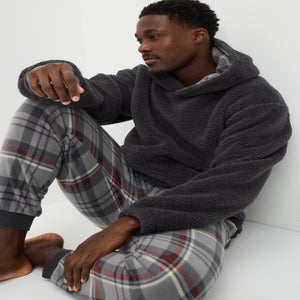 Grey Hooded Fleece Set