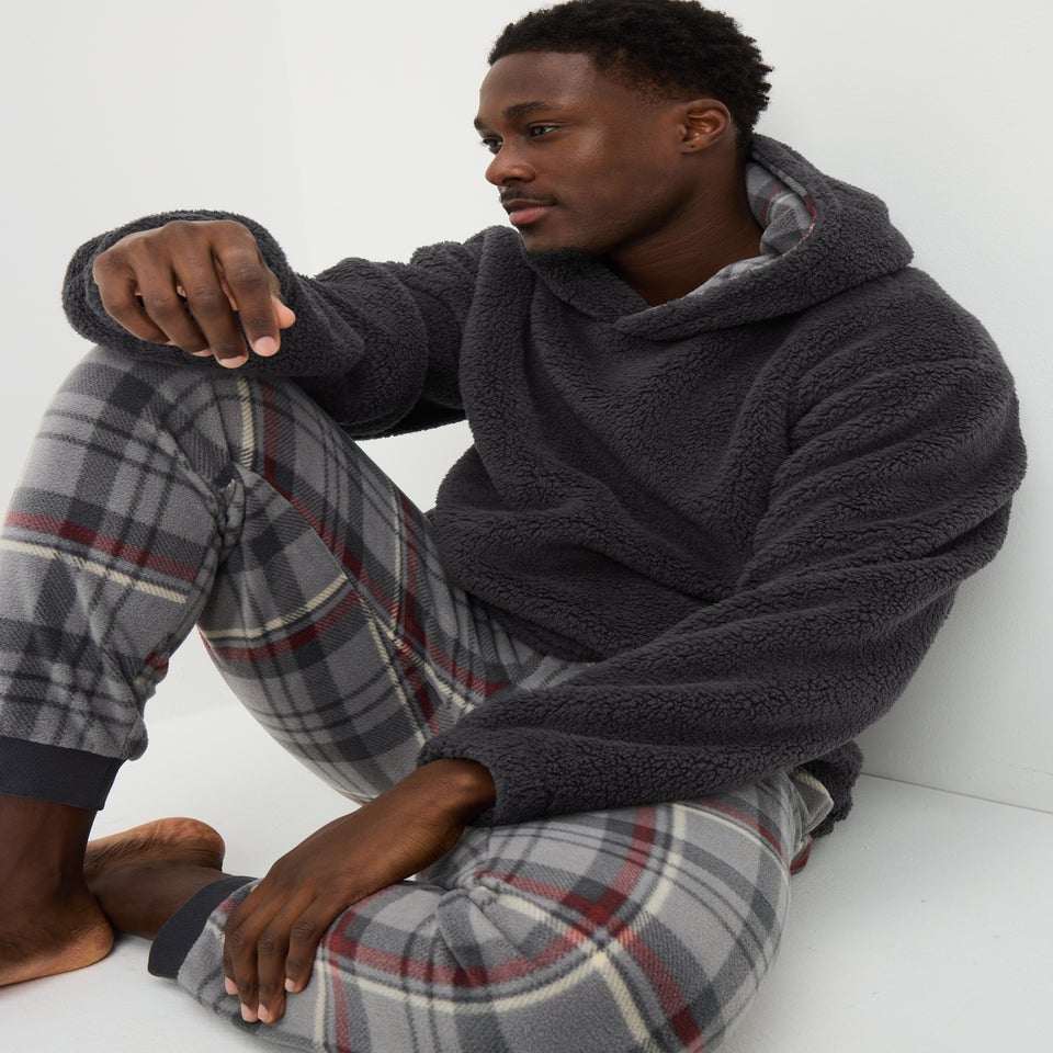 Grey Hooded Fleece Set