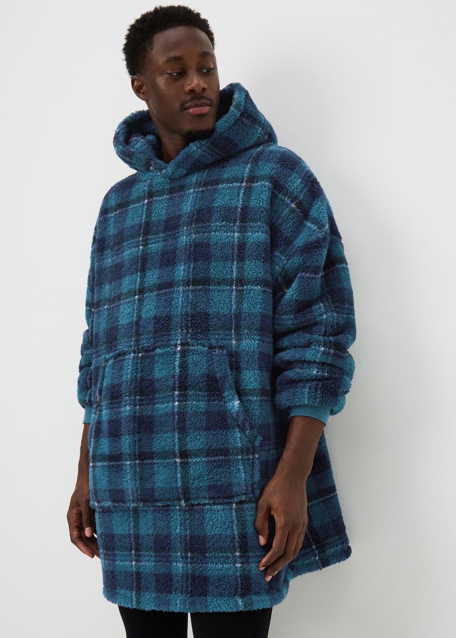 Blue Winter Check Snoodie