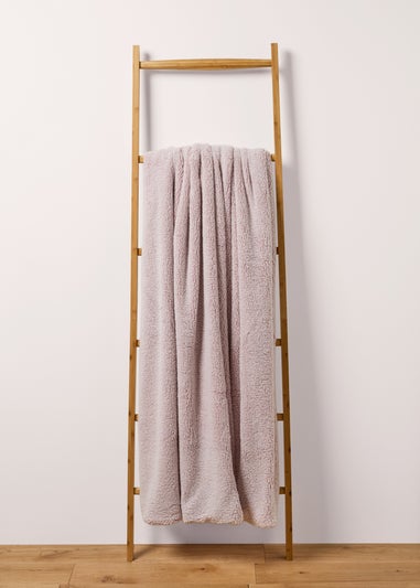 Pink Double Sided Sherpa Throw