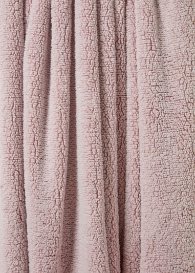Pink Double Sided Sherpa Throw