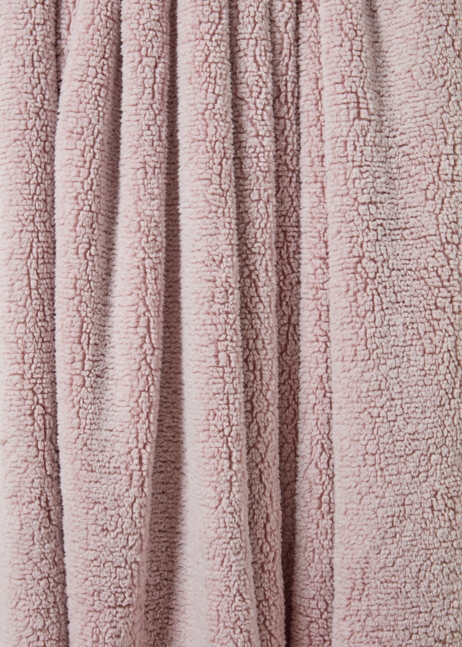 Pink Double Sided Sherpa Throw