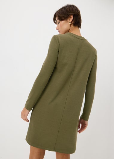 Khaki Cosy Mini Dress