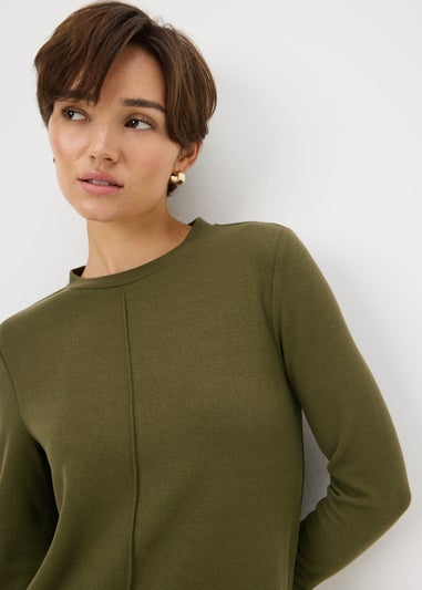 Khaki Cosy Mini Dress