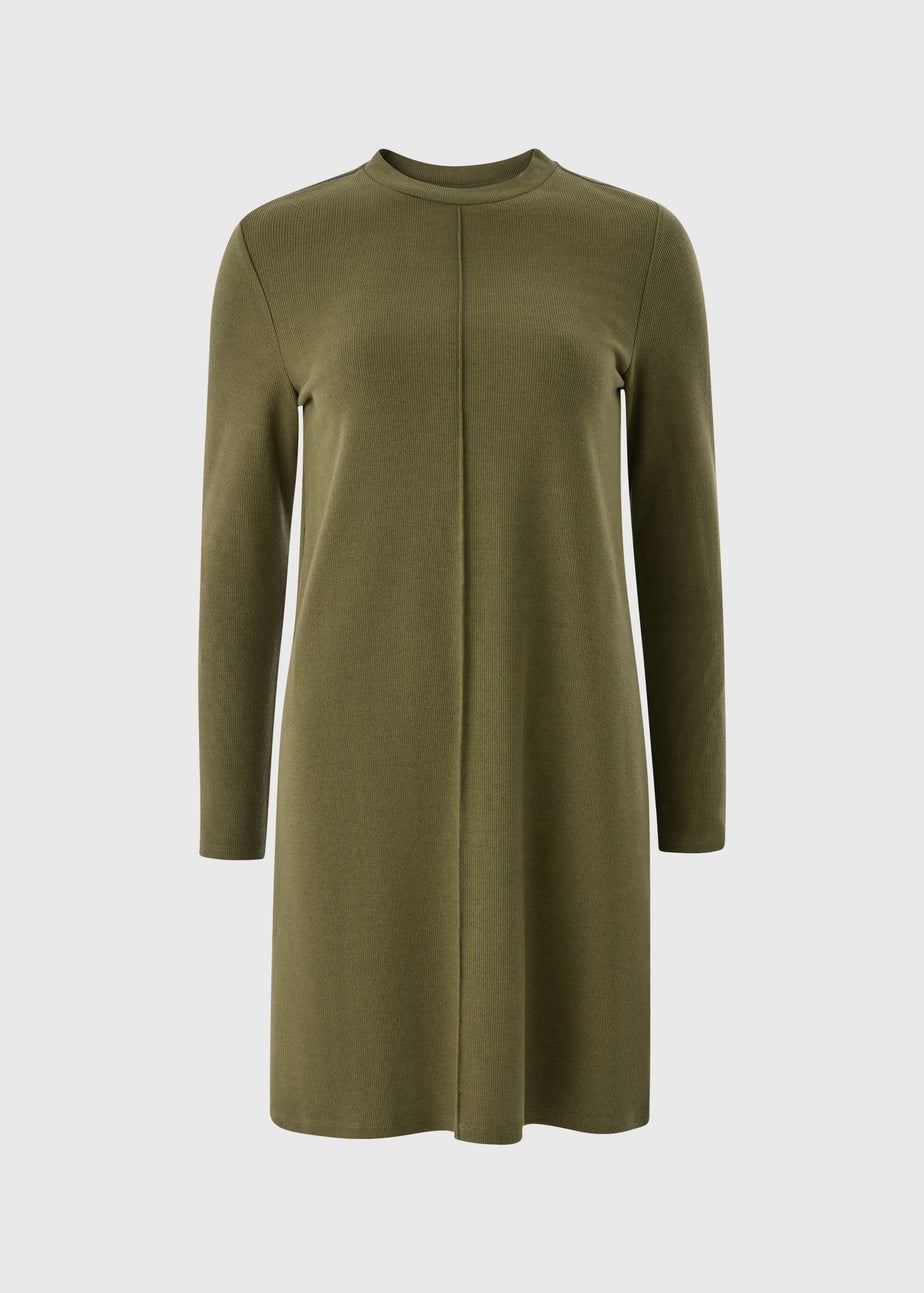 Khaki Cosy Mini Dress