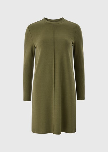 Khaki Cosy Mini Dress
