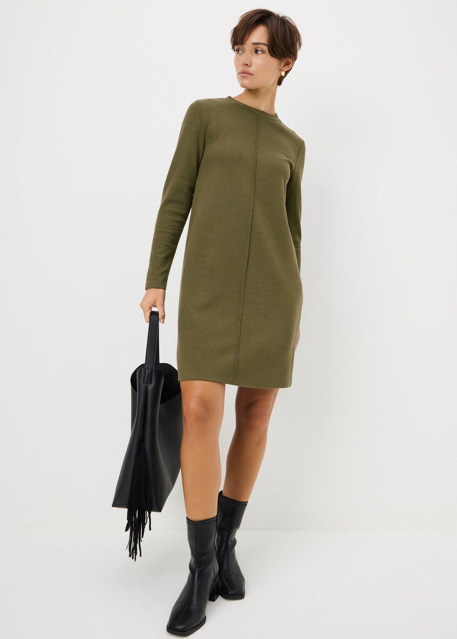 Khaki Cosy Mini Dress