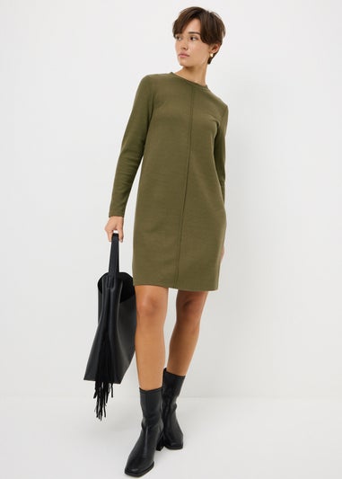 Khaki Cosy Mini Dress