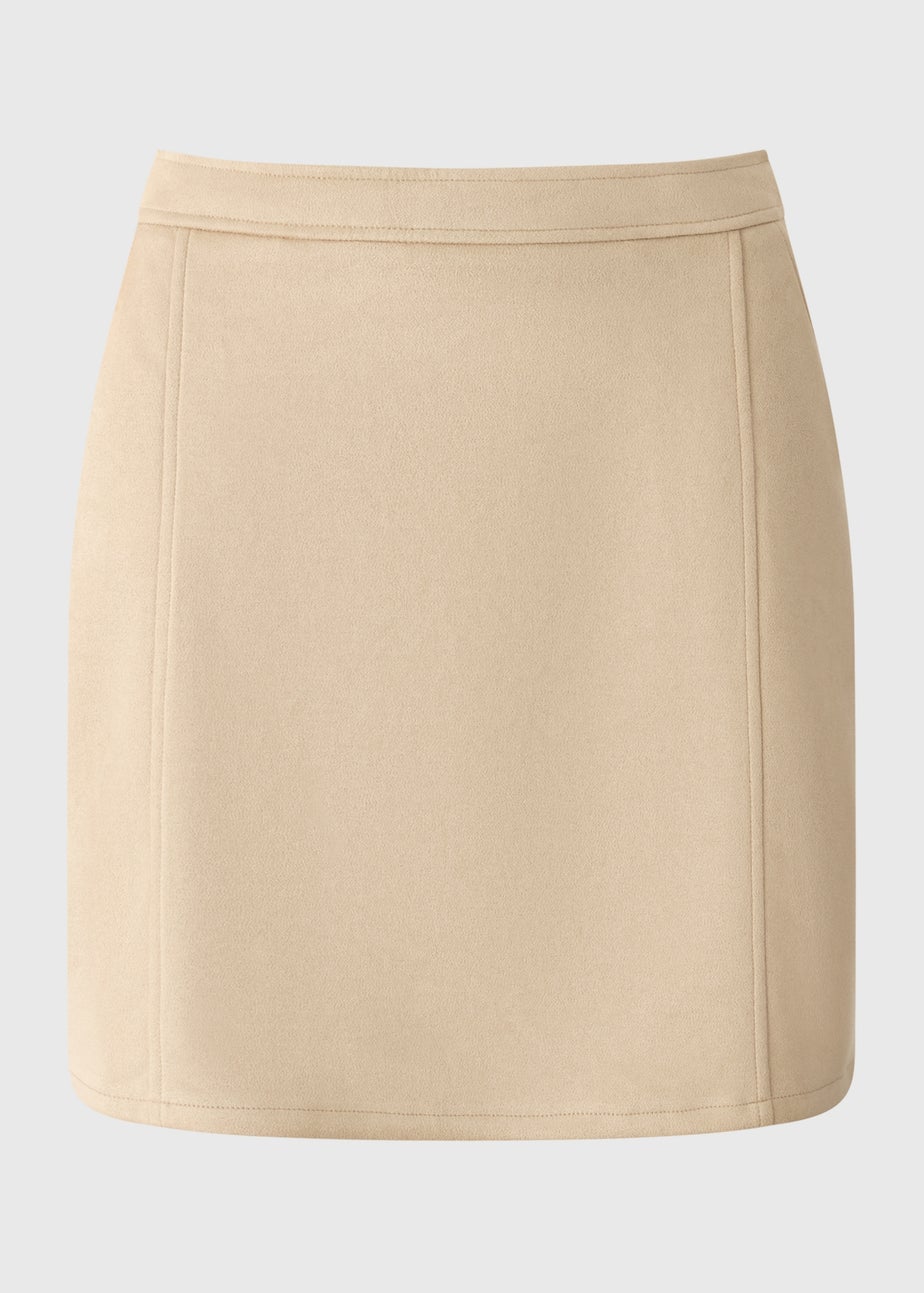 Stone Suede Mini Skirt