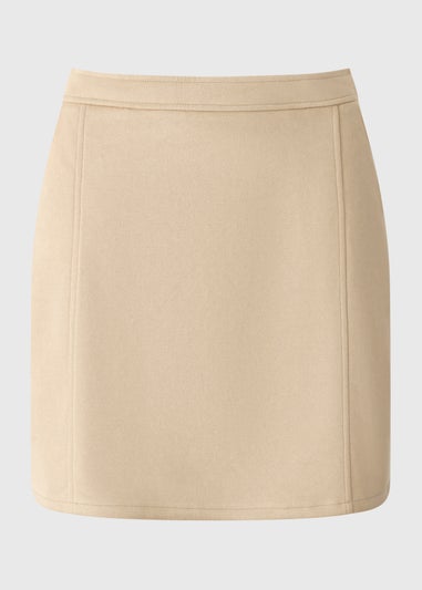 Stone Suede Mini Skirt