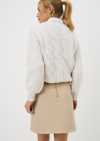 Stone Suede Mini Skirt