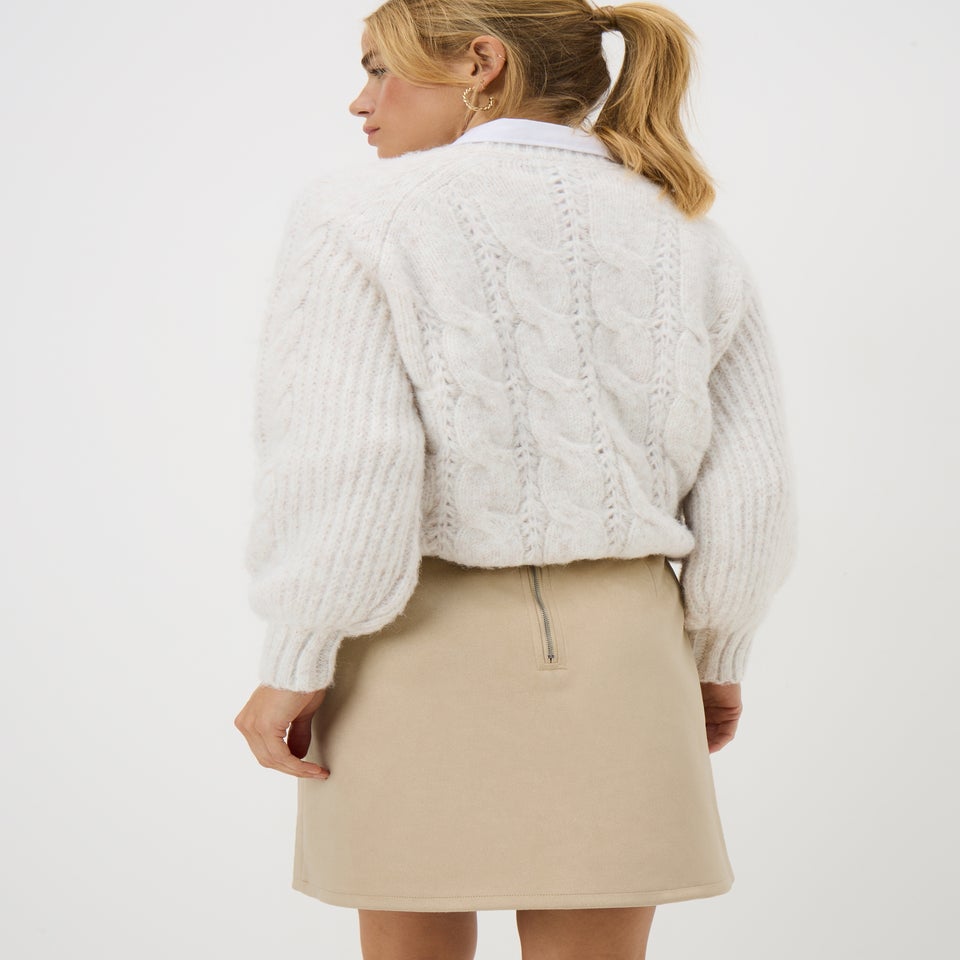 Stone Suede Mini Skirt