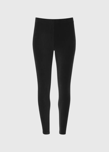 Black Velvet Cord Leggings