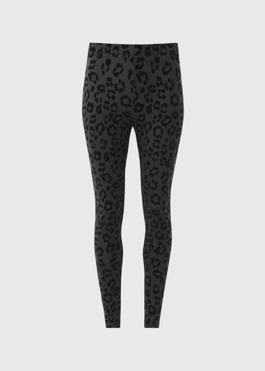 Black Animal Flock Leggings
