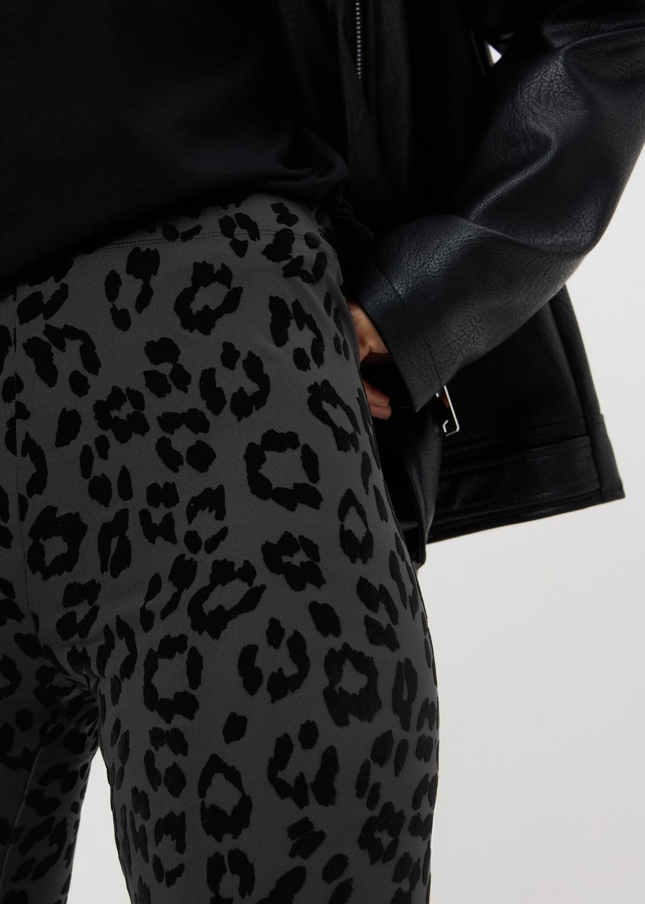 Black Animal Flock Leggings