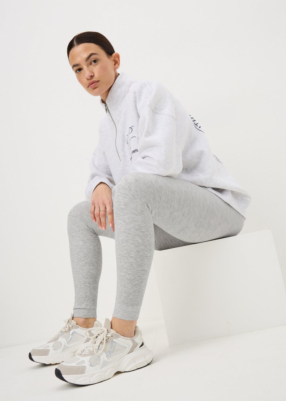 Grey Faux Fur Lined Leggings