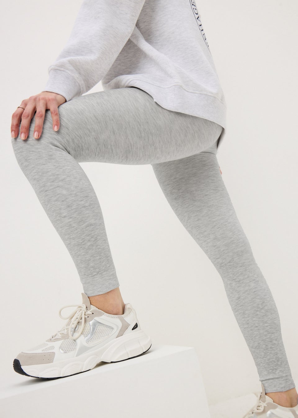 Grey Faux Fur Lined Leggings