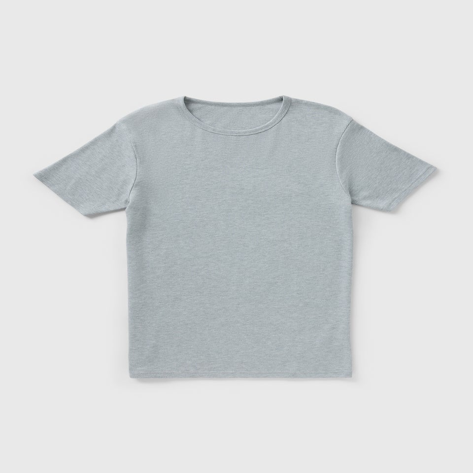 Grey Thermal Short Sleeve T-Shirt