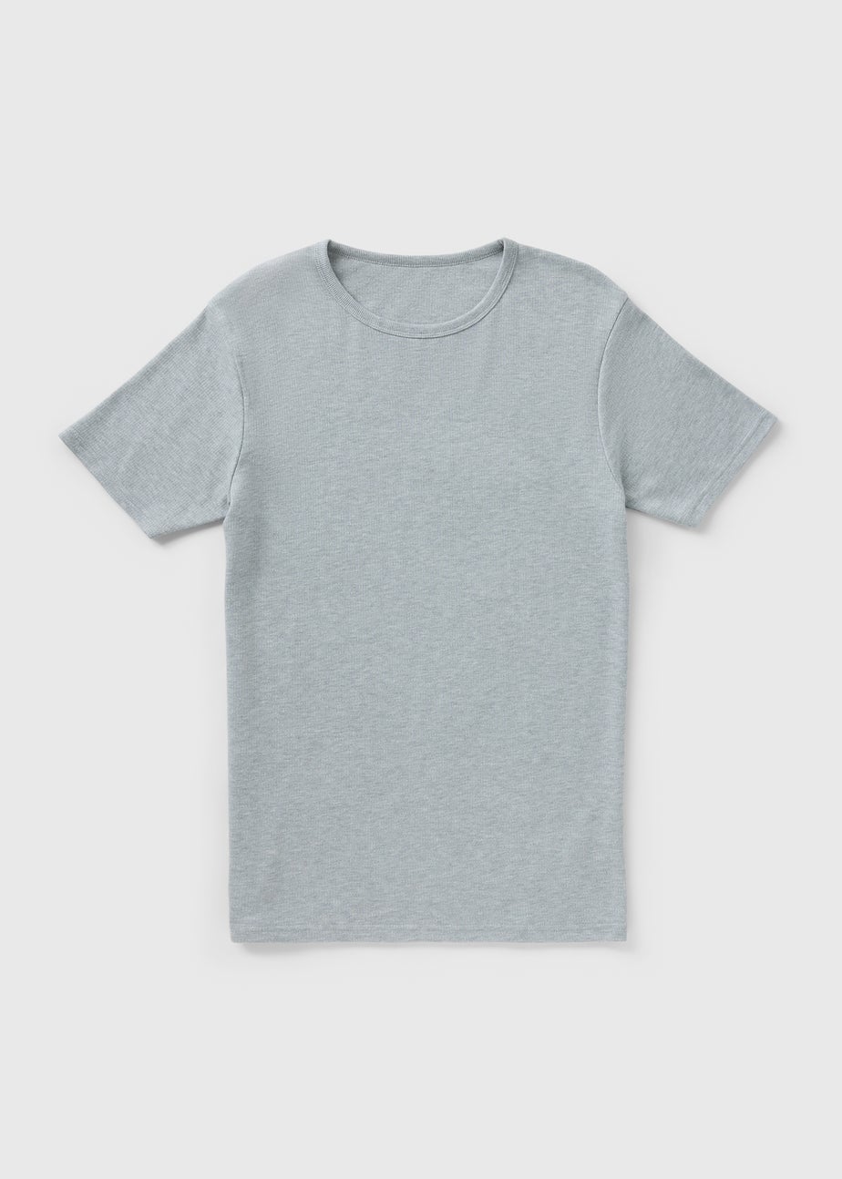 Grey Thermal Short Sleeve T-Shirt