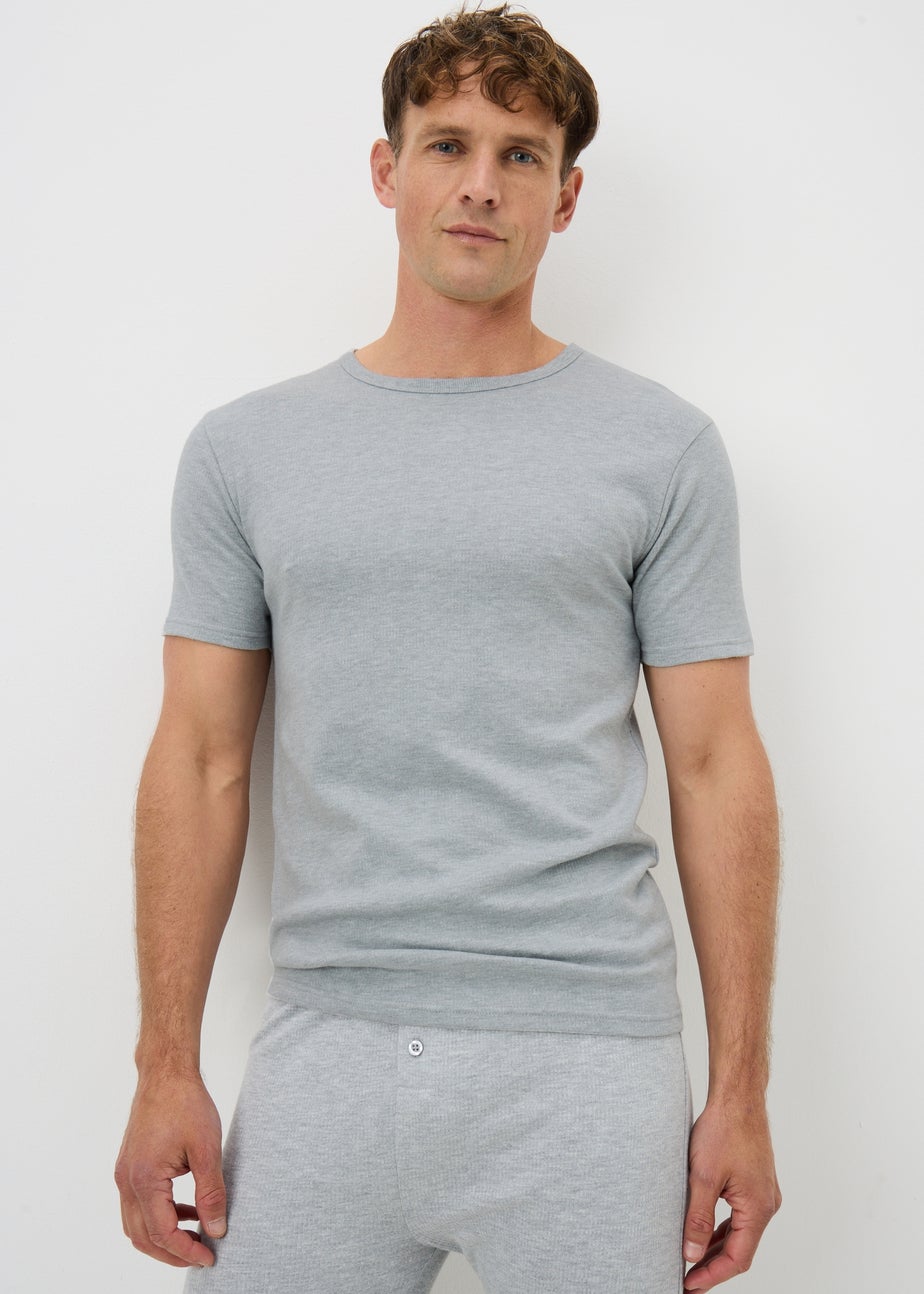 Grey Thermal Short Sleeve T-Shirt
