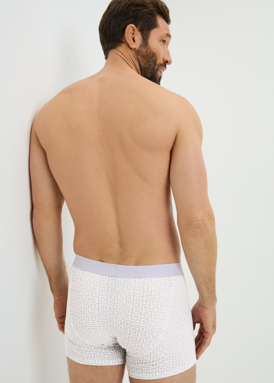 3 Pack Multicolour Metallic Geo Printed Boxers