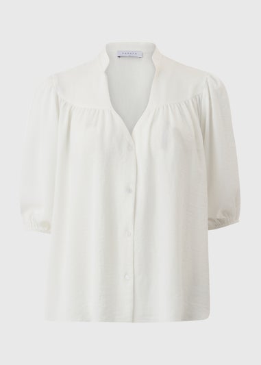 White Batwing Blouse