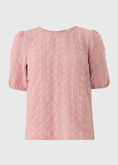 Pink Seersucker Blouse