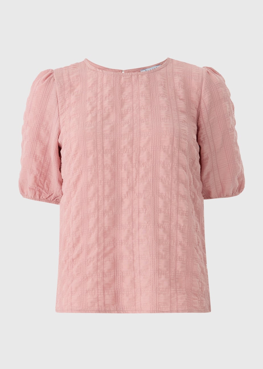 Pink Seersucker Blouse