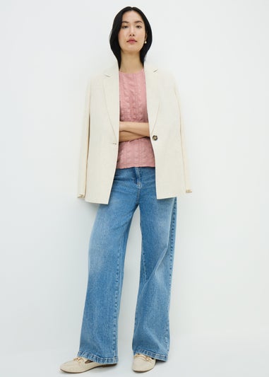 Pink Seersucker Blouse