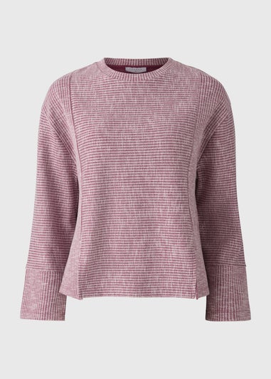 Burgundy Cutabout Textured Snit Top