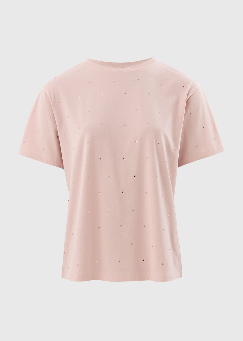 Pink Embellished T-Shirt
