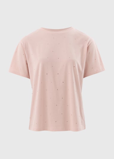 Pink Embellished T-Shirt