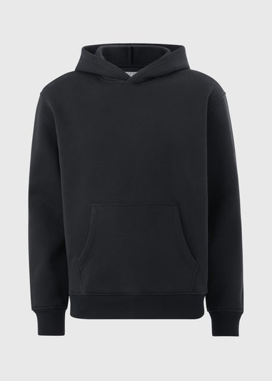 Black Relaxed Pull on Hoodie