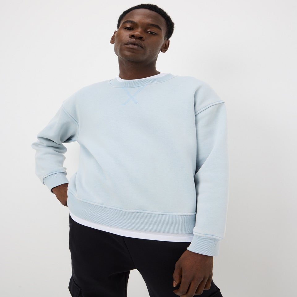 Blue Editions Oversized Acid Wash Sweatshirt