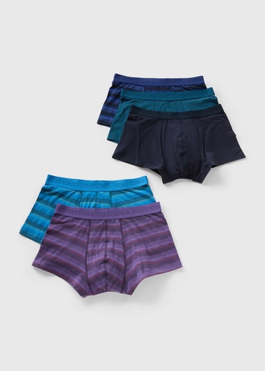 5 Pack Multicolour Jewel Stripe Hipsters