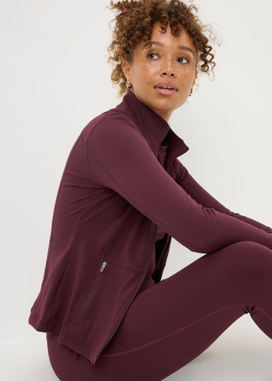 Souluxe Burgundy Zip Jacket