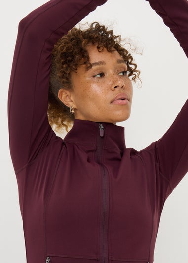 Souluxe Burgundy Zip Jacket