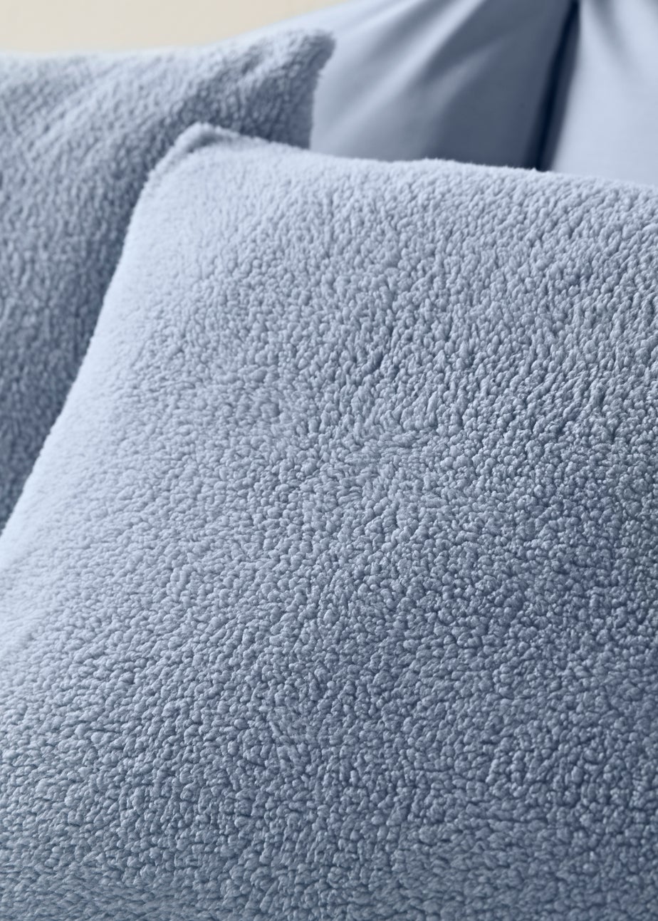 Blue Teddy Fleece Duvet Set