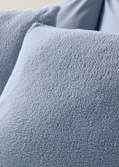 Blue Teddy Fleece Duvet Set